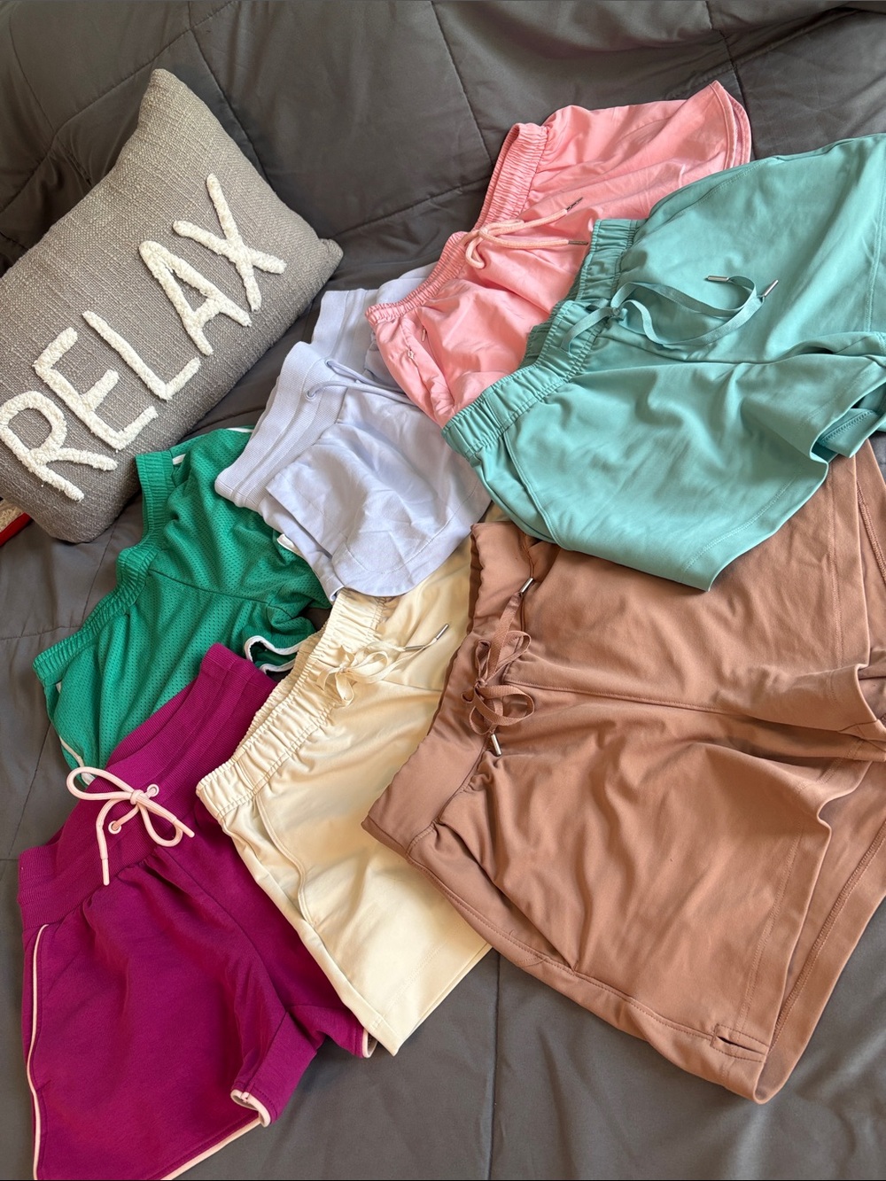Women Athletic Lounge Shorts Pink, Mint, Green, White, Yellow, Magenta, Brown XS